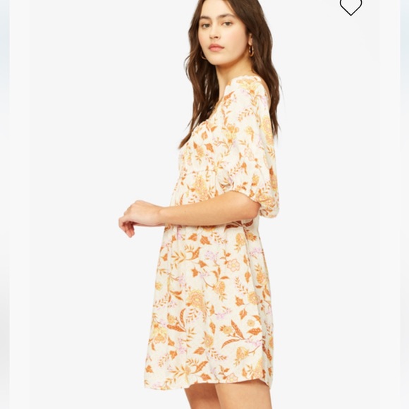 NWOT Billabong cream floral mini dress - Picture 5 of 12